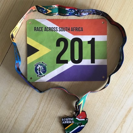 South Africa medal and bib